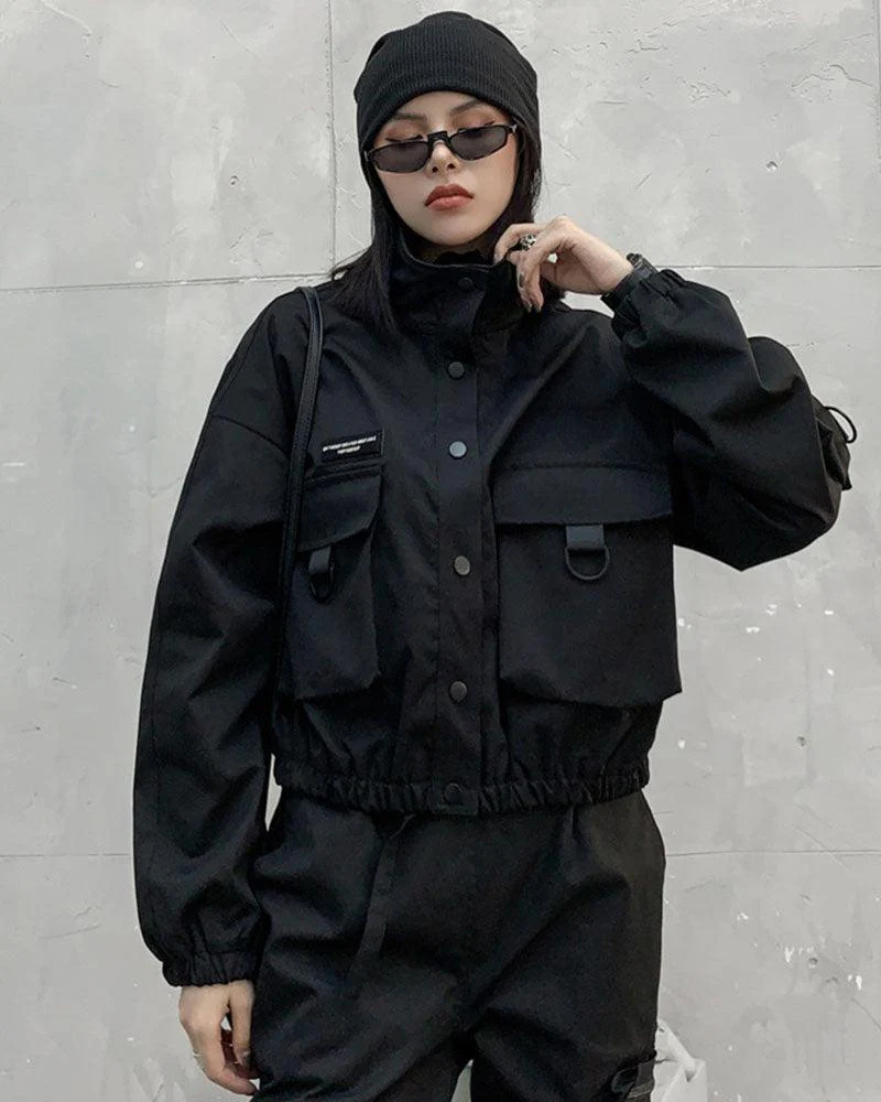 Techwear Outfits Black Jacket And Pants Set（Sold Separately） - Image 5