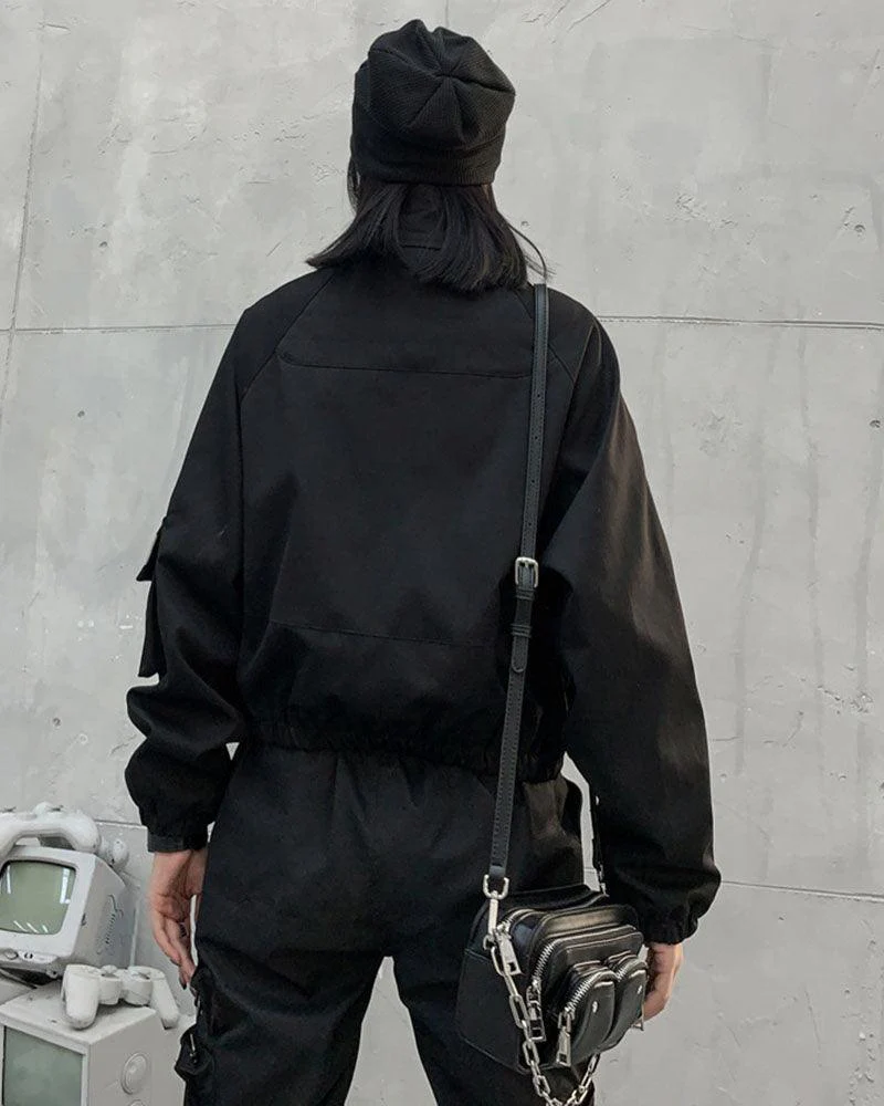 Techwear Outfits Black Jacket And Pants Set（Sold Separately） - Image 7