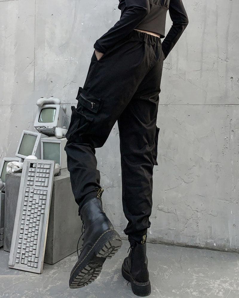 Techwear Outfits Black Jacket And Pants Set（Sold Separately） - Image 9