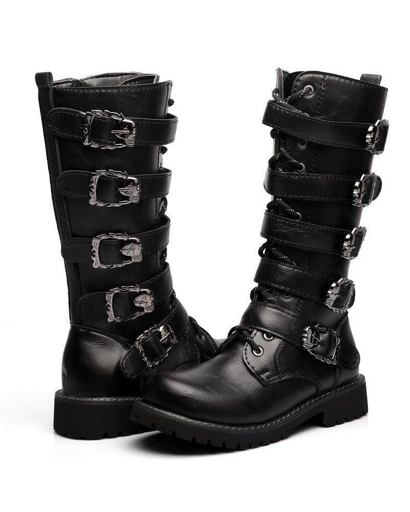 Techwear Punk Motorcycle Riding Boots - Image 12