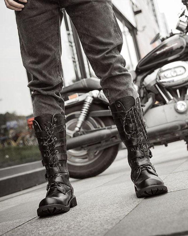 Techwear Punk Motorcycle Riding Boots - Image 3