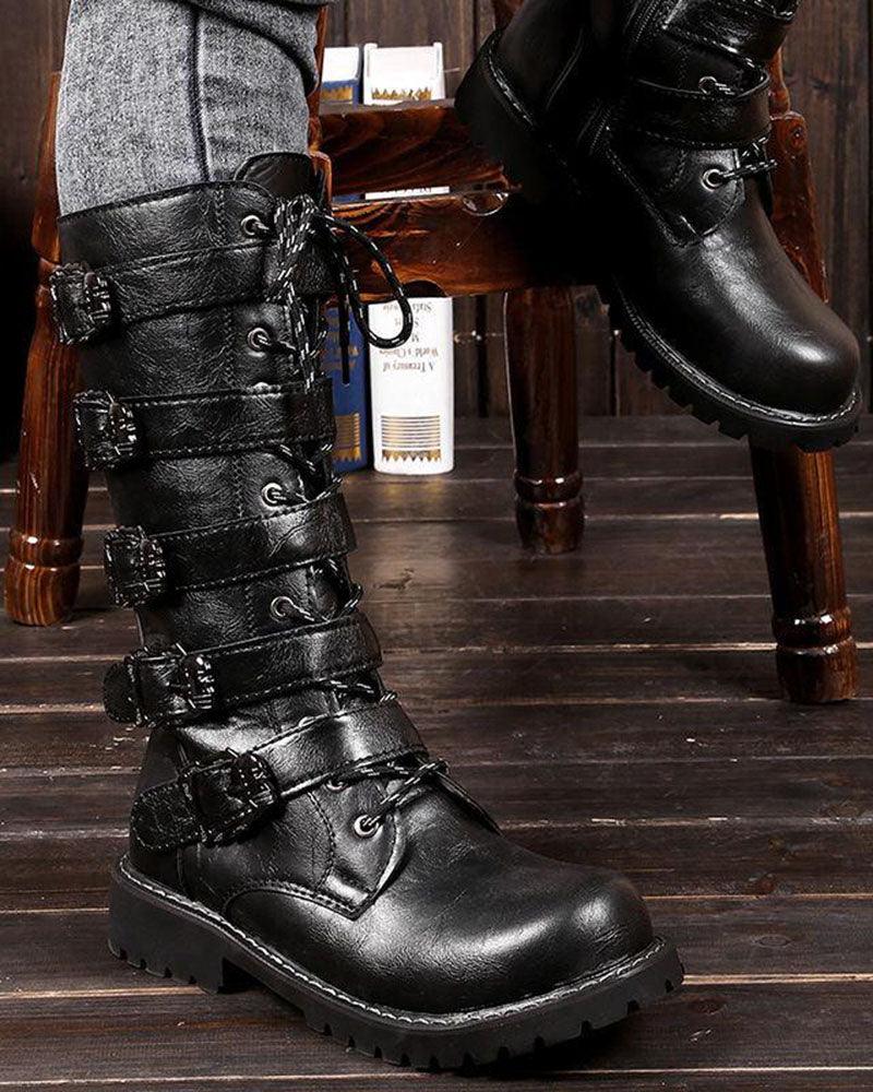 Techwear Punk Motorcycle Riding Boots - Image 7