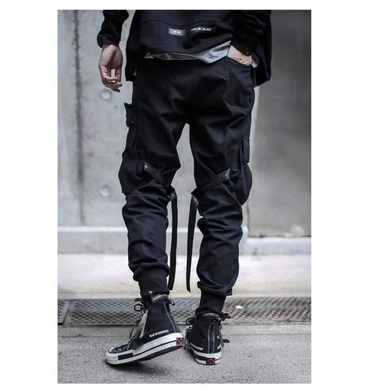 Techwear Ribbon Cargo Pants - Image 3
