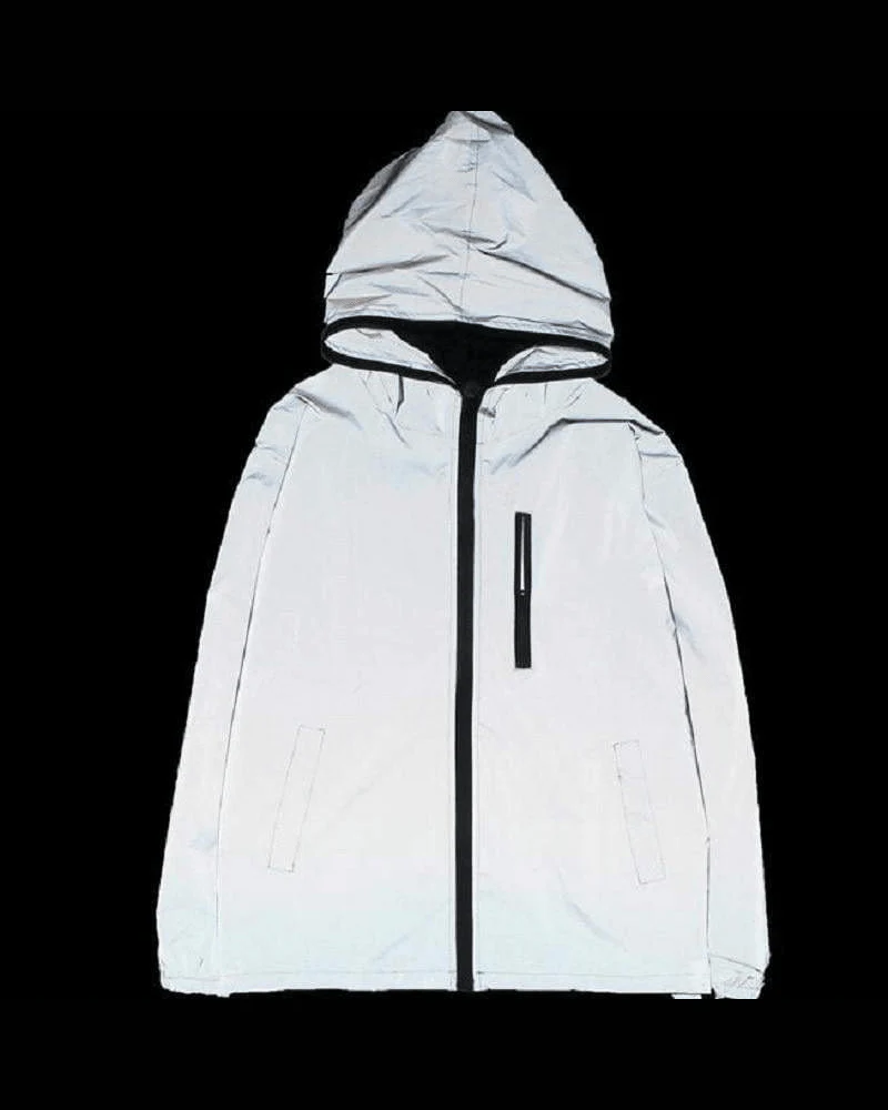 Techwear Silver Reflective Jacket - Image 10