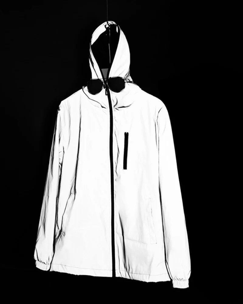 Techwear Silver Reflective Jacket - Image 11