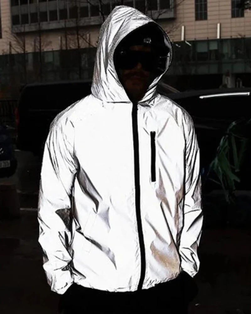Techwear Silver Reflective Jacket - Image 7