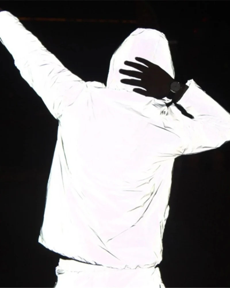 Techwear Silver Reflective Jacket - Image 9