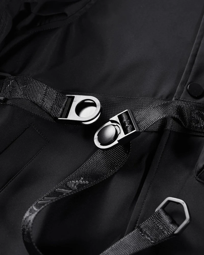 Techwear Skull Black Bomber Cyberpunk Jacket - Image 12