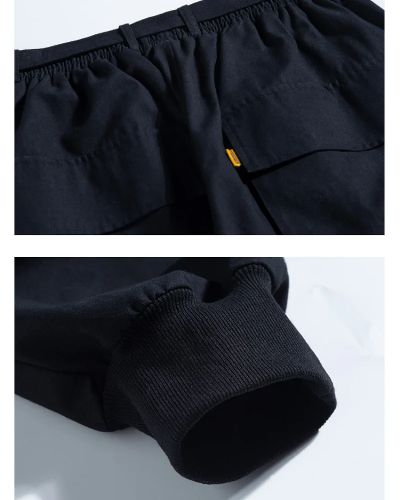 Techwear Street Style Black Cargo Pants - Image 10