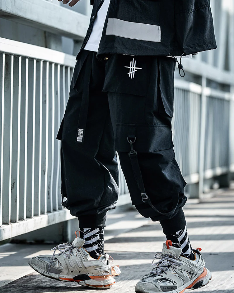 Techwear Street Style Black Cargo Pants - Image 3