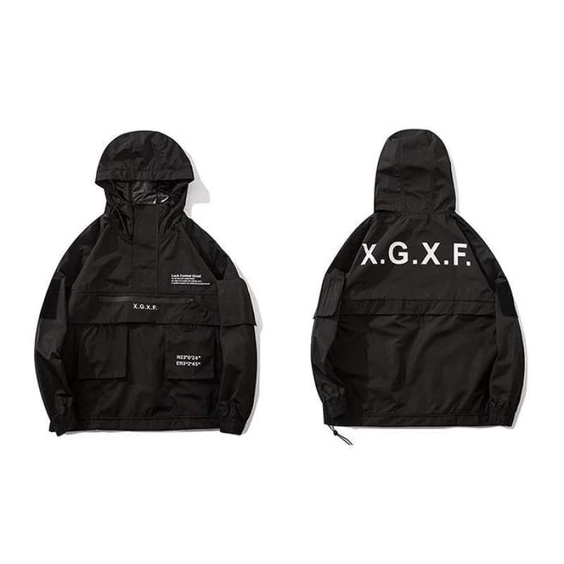 Techwear Streetwear Big Pocket Hooded Jacket - Image 10