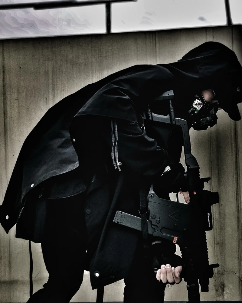 Techwear Waterproof Cyberpunk Samurai Cloak Jacket - Image 12