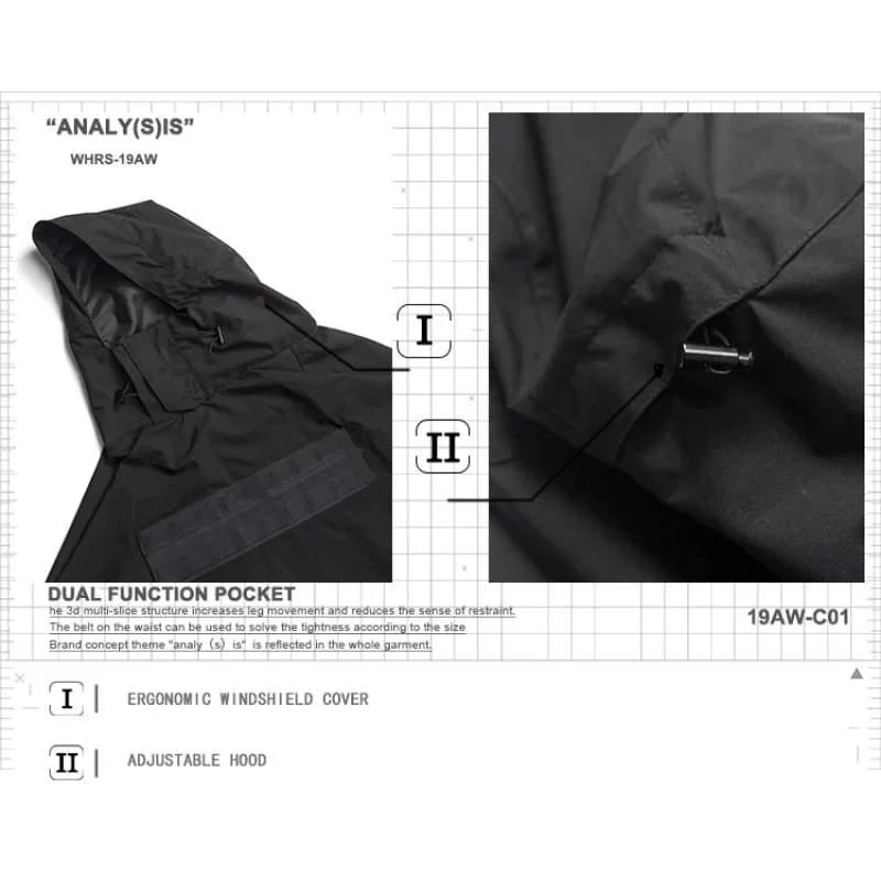 Techwear Waterproof Cyberpunk Samurai Cloak Jacket - Image 8