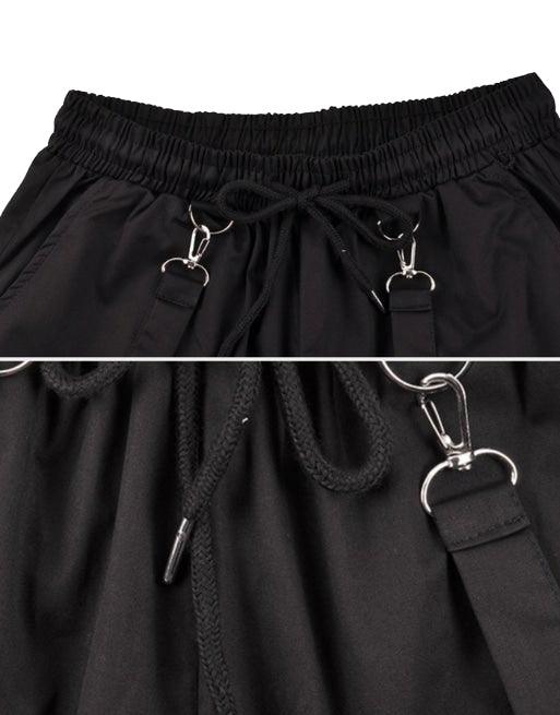 Techwear Women Black Straps Cargo Pants - Image 10