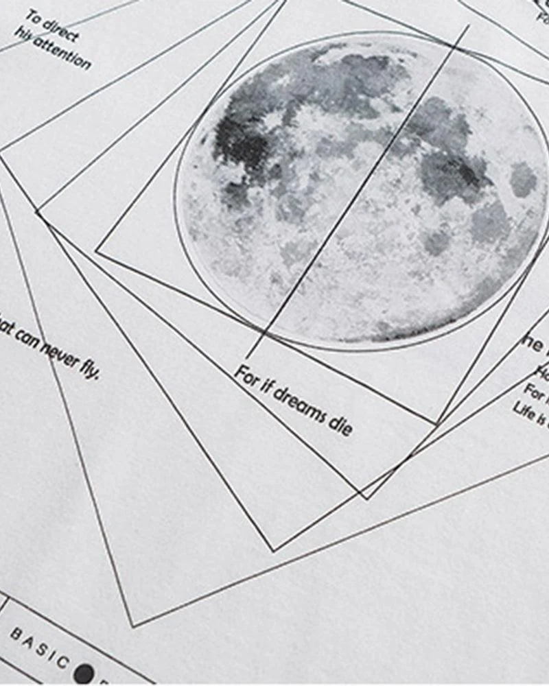 Time Stands Still Moon Universe Sci-Fi T-Shirt - Image 14