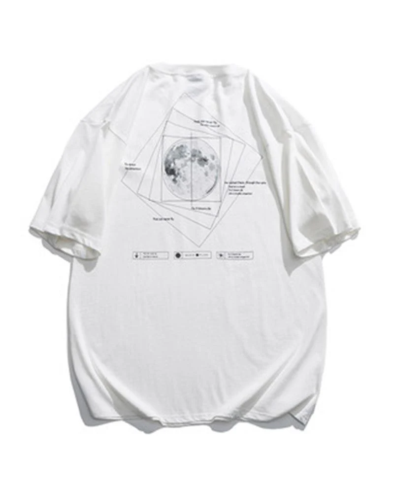 Time Stands Still Moon Universe Sci-Fi T-Shirt - Image 3