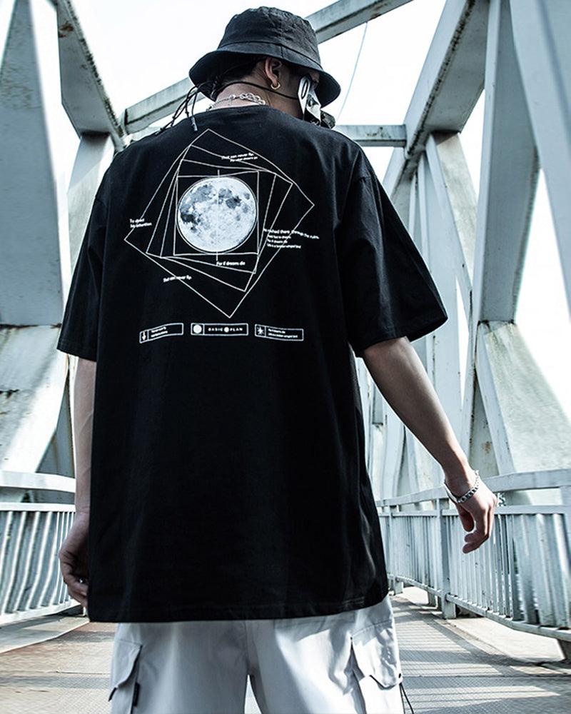 Time Stands Still Moon Universe Sci-Fi T-Shirt - Image 4