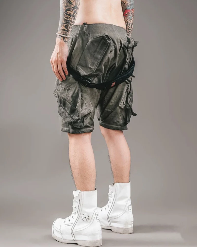 Wasteland Wear Functional 3D Pocket Cargo Shorts - Image 3