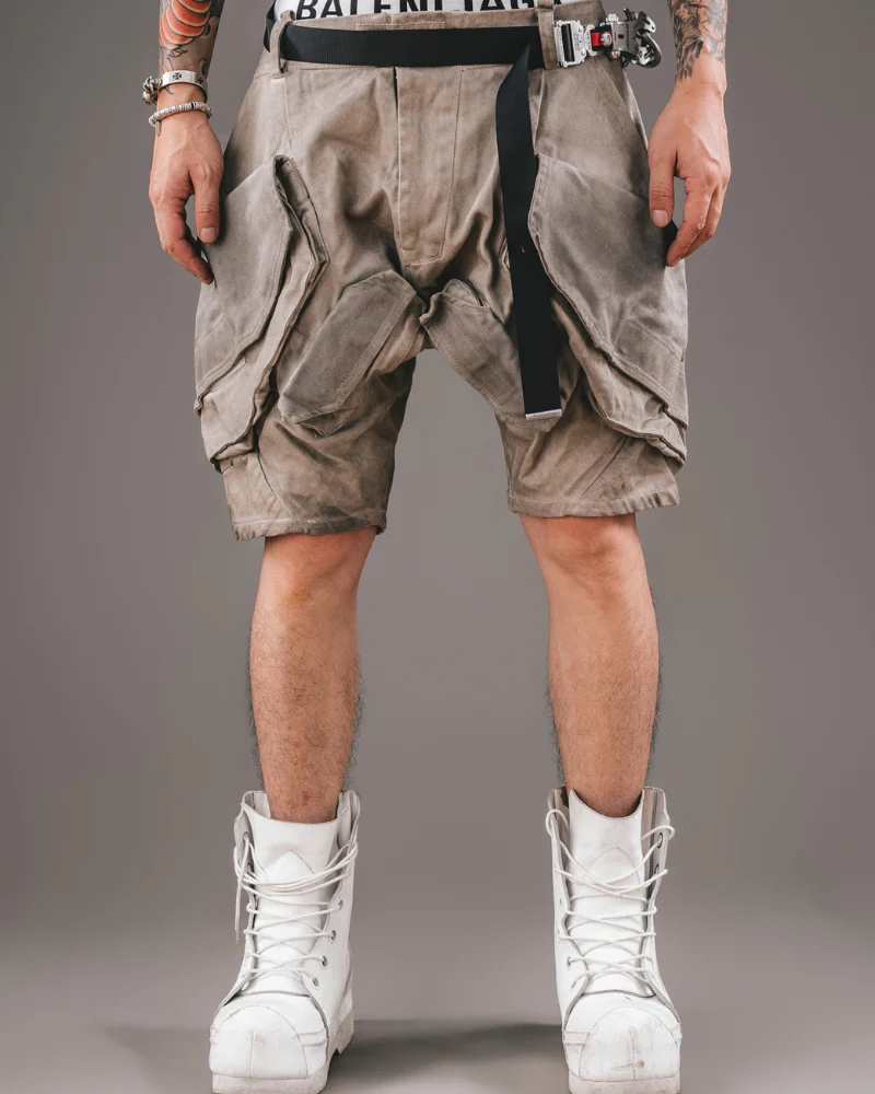 Wasteland Wear Functional 3D Pocket Cargo Shorts - Image 4