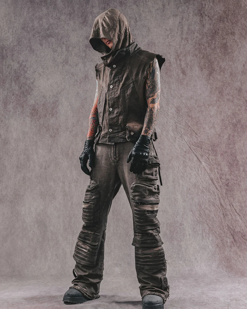 Wasteland Wear Geometric Cut Vest - Image 5