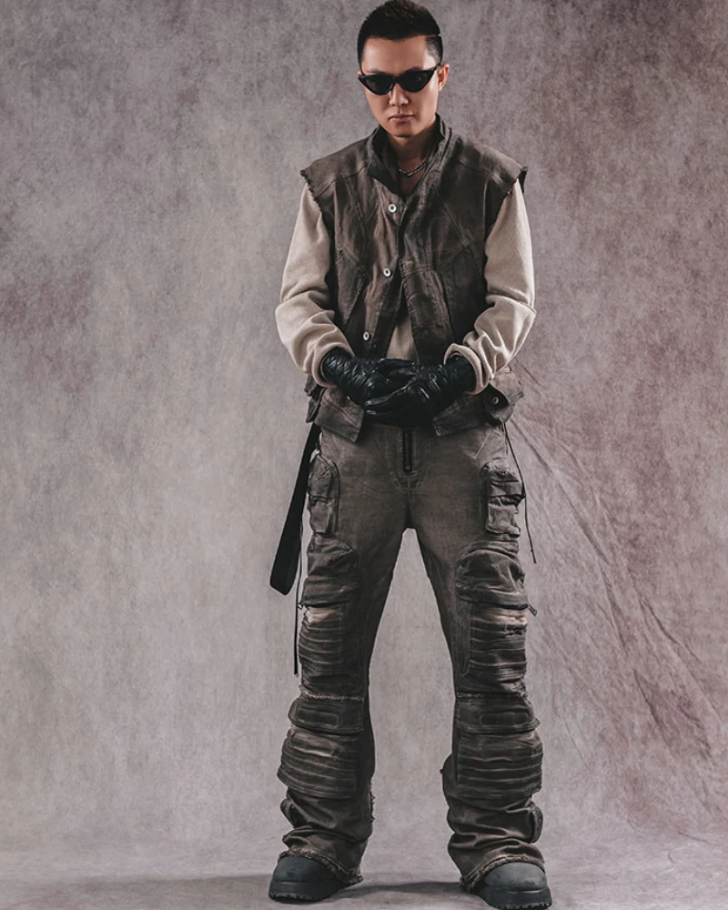 Wasteland Wear Geometric Cut Vest - Image 8