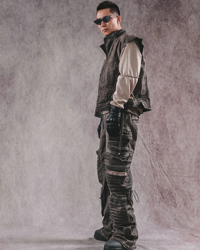 Wasteland Wear Geometric Cut Vest - Image 9